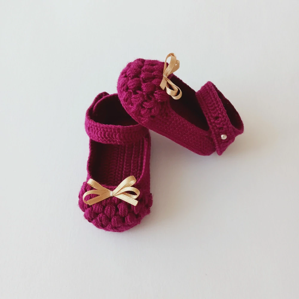 Háčkované balerinky - 9 cm