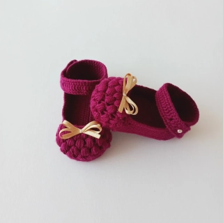 Háčkované balerinky - 9 cm