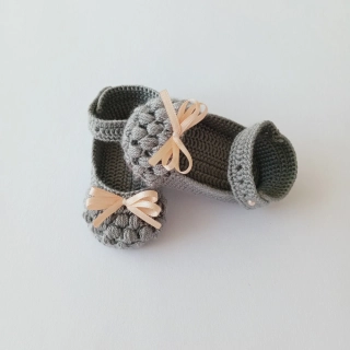 Háčkované balerínky - 9 cm